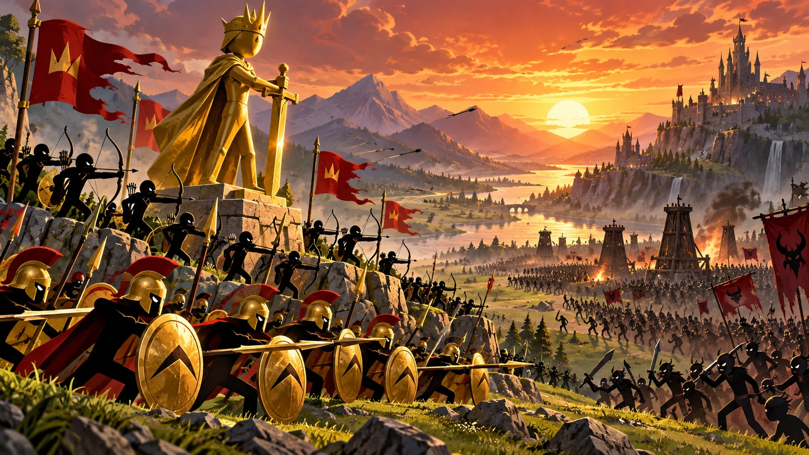 Stick War: Legacy game-inspired editorial illustration